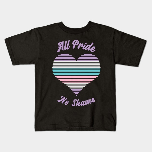 All Pride No Shame - Intersex Flag Kids T-Shirt by My Tribe Apparel